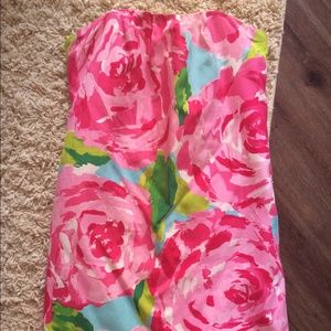 Lilly Pulitzer strapless floral dress