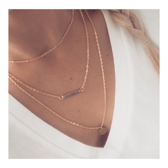 dainty layered necklace