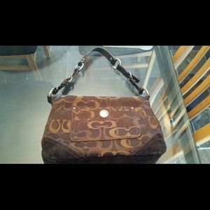 Chocolate brown coach purse