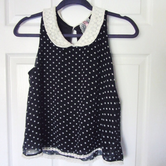 Mauve boutique brand polka dot tank