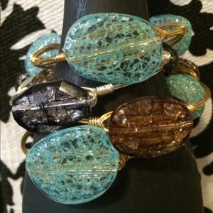 Wire wrapped bangles