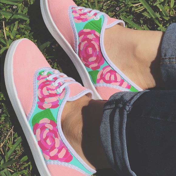 Lily Pulitzer Painted monogram shoes