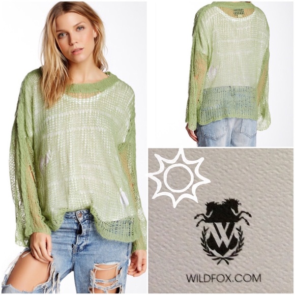 WILDFOX 💋 Lost Open Knit Sweater