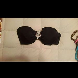VS 34DD black bandeau swim top