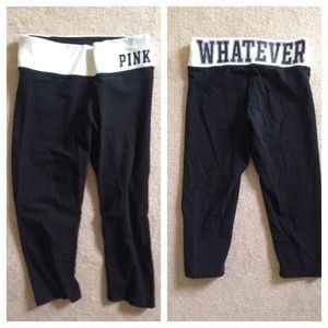 Cropped Pink yoga pants