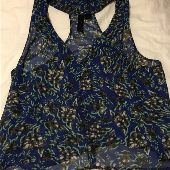 Sheer rose vest