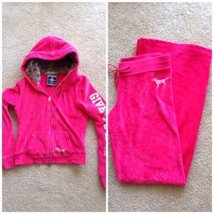 🚫SOLD🚫Fur Lined Hoodie Velour Sweat Set