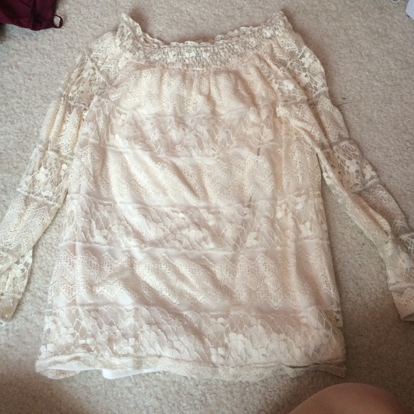 American Rag Tops - Lace off white top