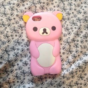 cute pink rillakuma iphone 5/5c case🐻🎀