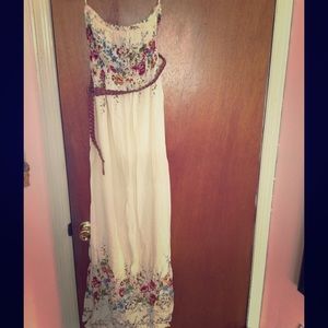 White Floral Maxi Dress