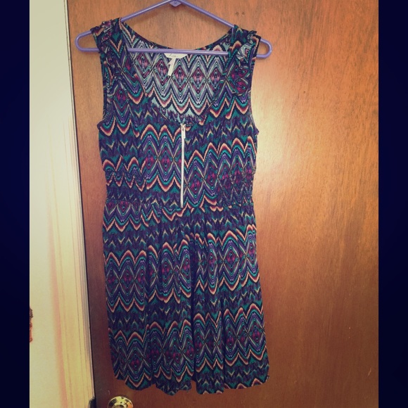 Peacock Print Dress