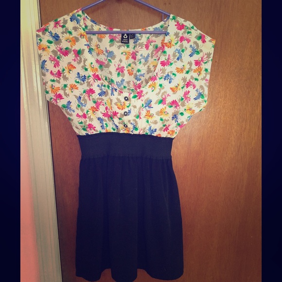 Floral and Black Dress