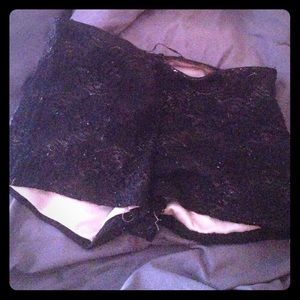 black sparkly shorts