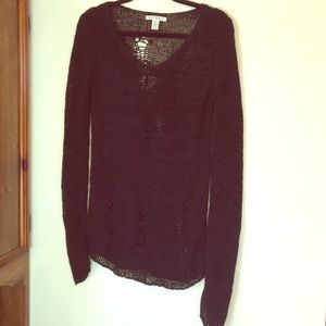 Trinity sweater black open knit BUNDLED