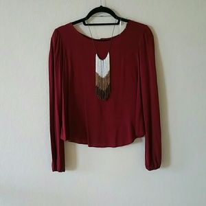 Maroon crimson crop top from Francesca's