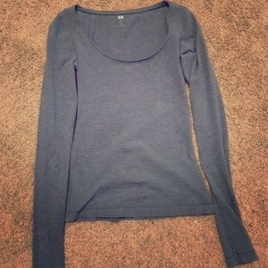 long sleeve grey blue color