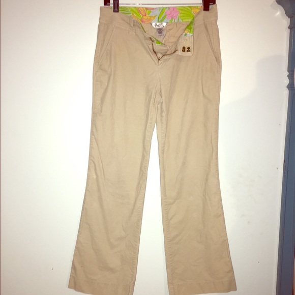 Lilly Pulitzer khaki corduroy size 6 pants