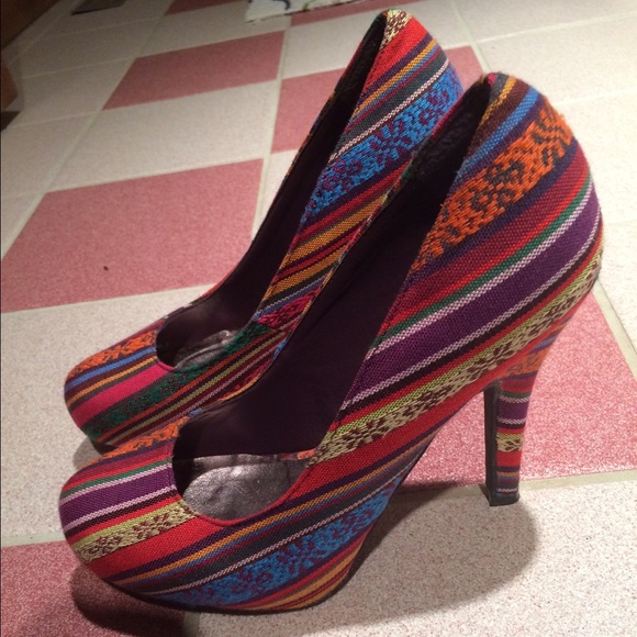 Tribal/ Colorful Heels