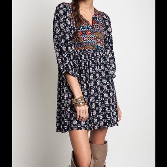 Umgee "Navy Mix" tunic