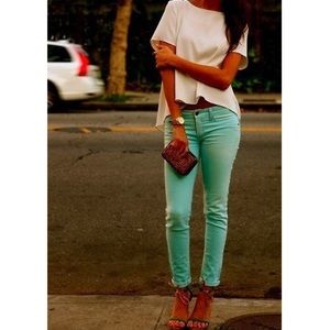 Diesel Mint Green Skinny Jeans