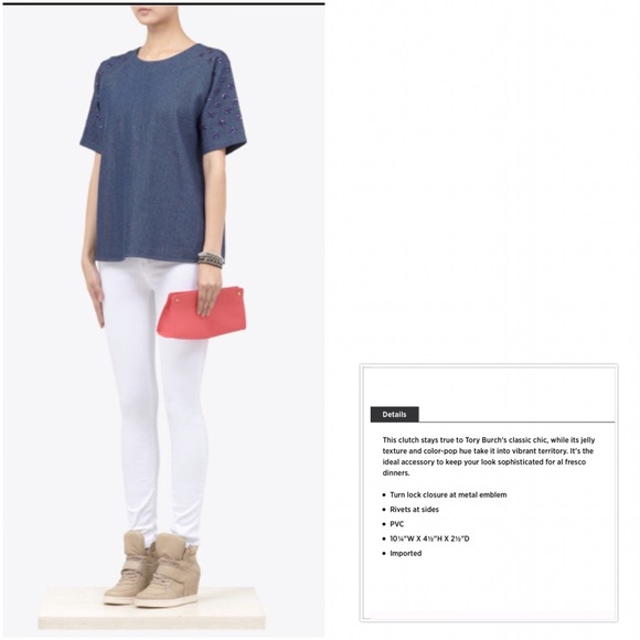 Tory Burch Austin Jelly Clutch + Logo Bracelet - Picture 4 of 4