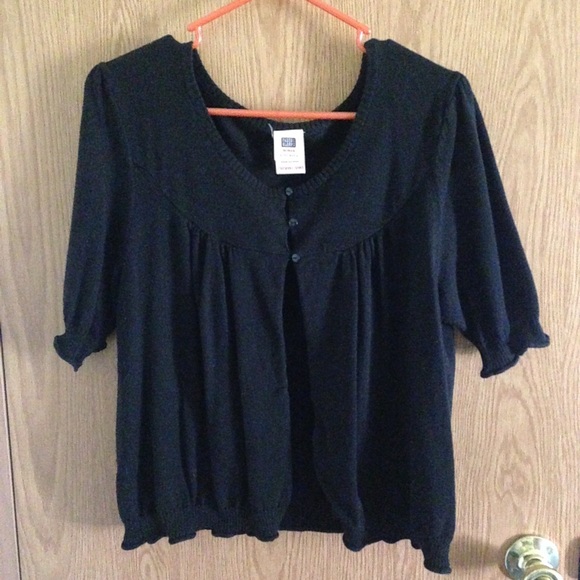 ‼️SALE Bl️ack three-quarter length sleeve cardigan