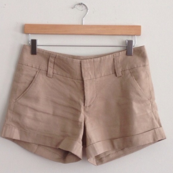 Alice+Olivia linnen cuffed shorts