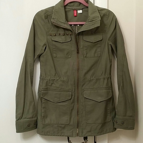 H&M Jackets & Blazers - H&M Military Jacket Olive Green 2 XS Cotton