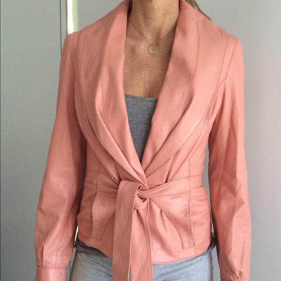 Luca Luca - pink leather cocktail jacket