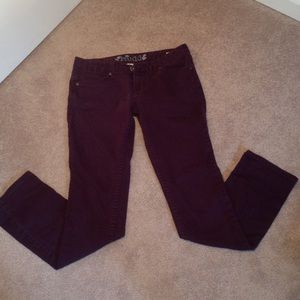 Muddy skinny jeans