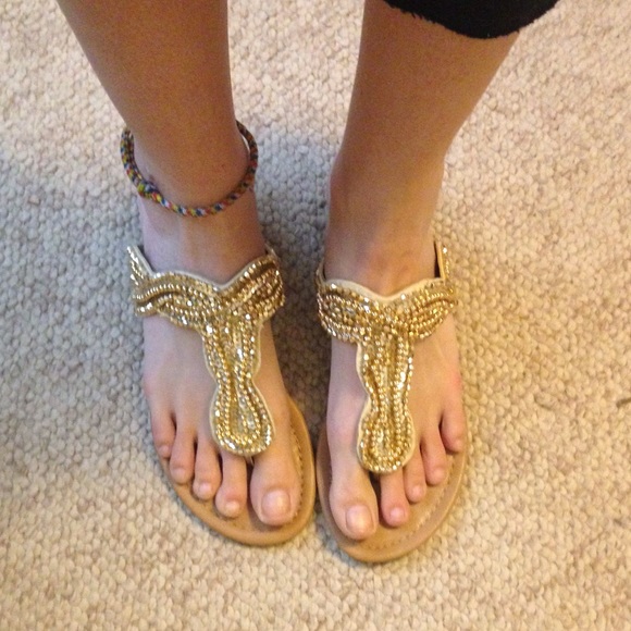 Gold Rampage Sandals