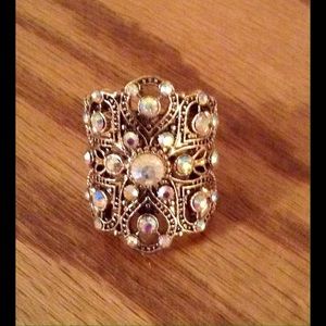 Ring with clear stones