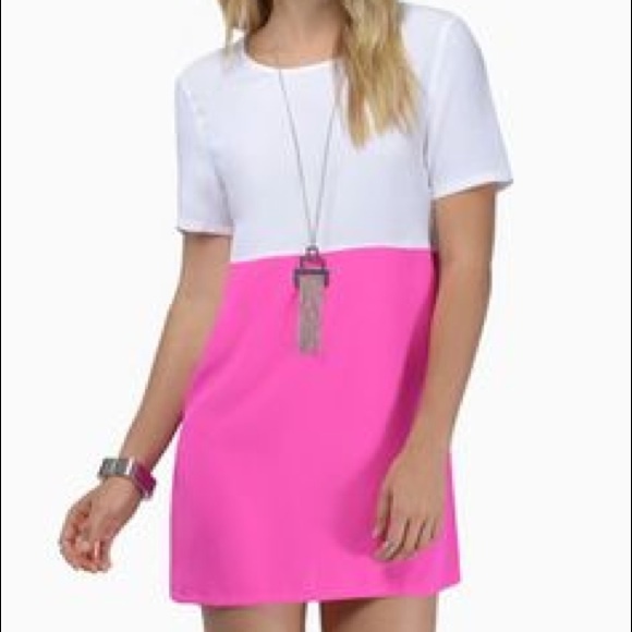 SOLD OUT Tobi Pink and White Dress - Picture 1 of 1