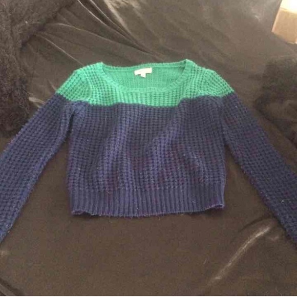 Half colored sweater