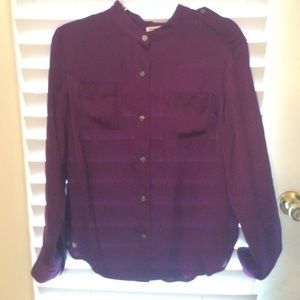 DKNY purple button down