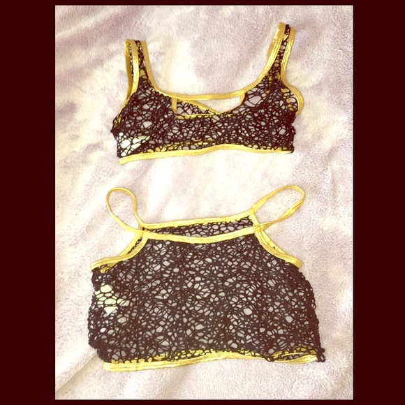 Espiral GOLD FISHNET EXOTIC GOGO DANCER DANCEWEAR
