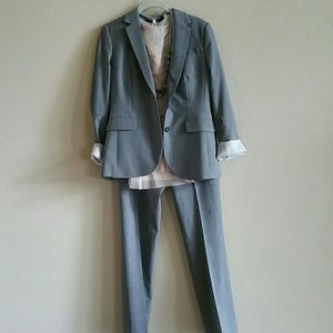 Complete grey suit set from Banana Republic