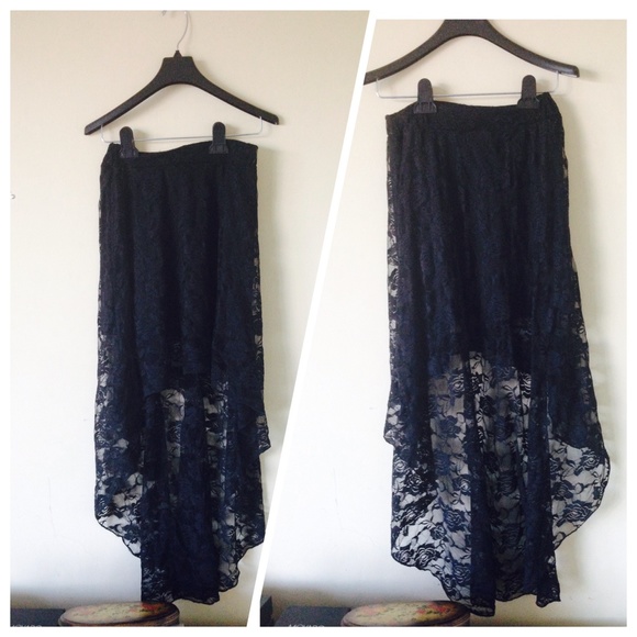 long black veil skirt