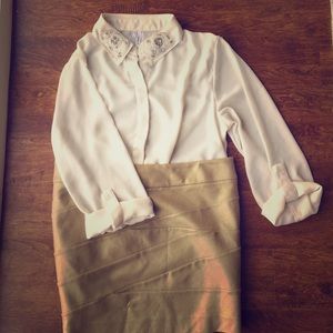 BUNDLE bandage mini and sheer button down