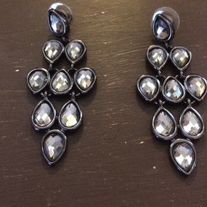 Silver drop earring