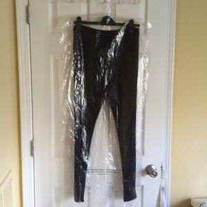 Topshop high waist Zip Skinny Trousers-black