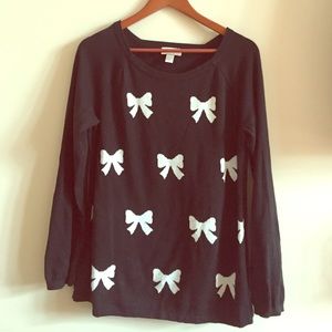 LOFT bow print sweater 🎀