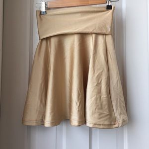 Gold American Apparel skirt