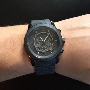 Michael Kors grey rubberized watch