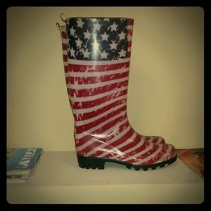 American flag rainboots