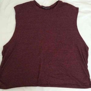 Brandy Melville maroon muscle tee tank