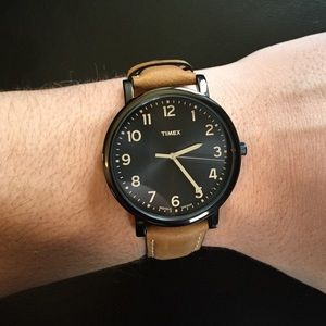 Timex leather strap watch