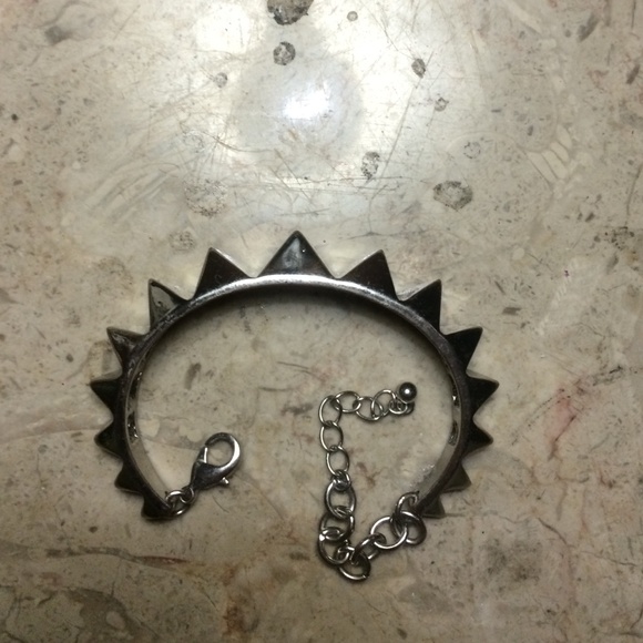 Silver spike bracelet