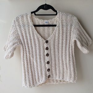 White Crochet Sweater