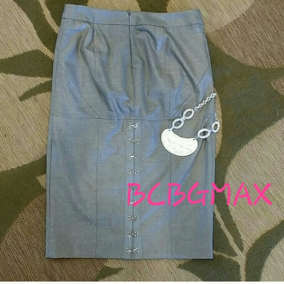 BCBGMaxAzria Dresses & Skirts - BCBGMAXARIA SILVER PENCIL GRAY SKIRT
